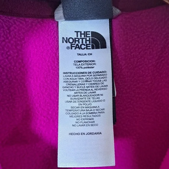 The North Face Hot Pink Fleece Quarter Zip Pullover Jacket Tall Activewear Cozy - Picture 6 of 10